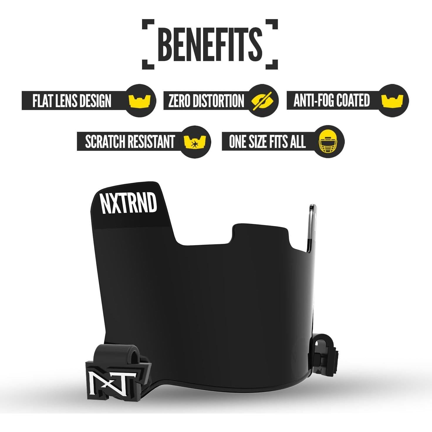 Visera de Fútbol NXTRND VZR1 con Lente Plana y Antivaho