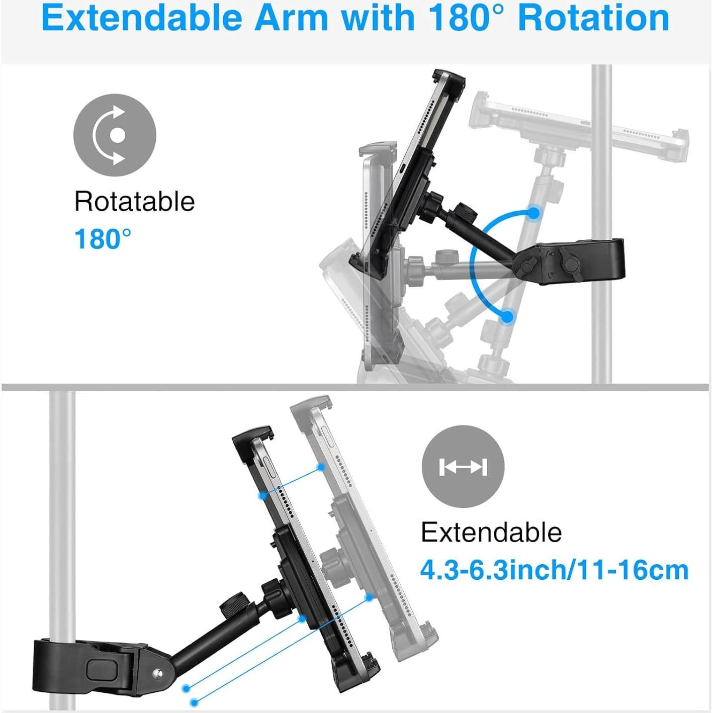 Soporte de Tableta LEKATO Ajustable para Teléfonos y Tablets 4.7-13.5"