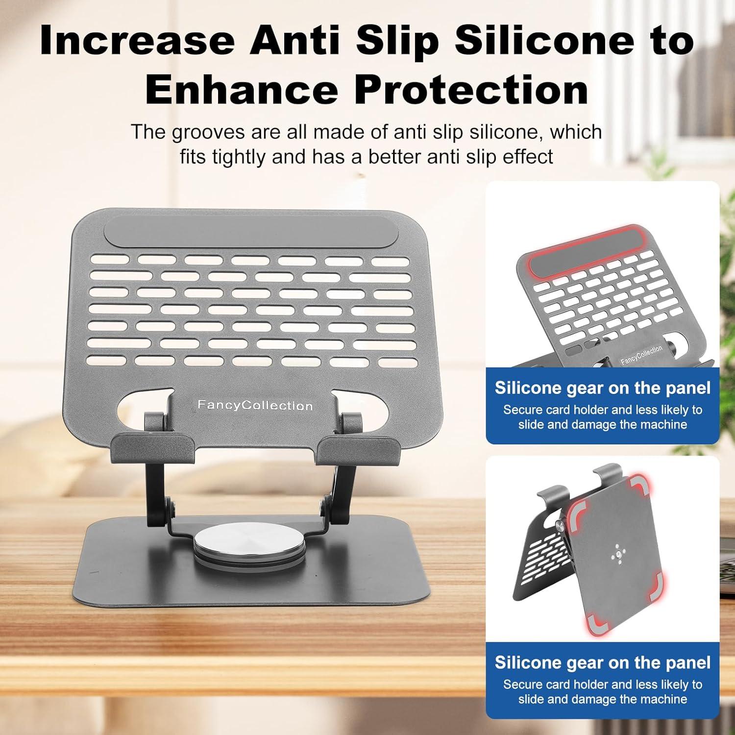 Soporte de Tableta Ajustable FancyCollection 360° Aluminio Gris