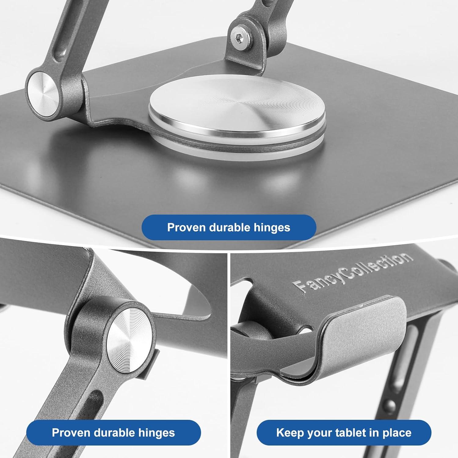 Soporte de Tableta Ajustable FancyCollection 360° Aluminio Gris