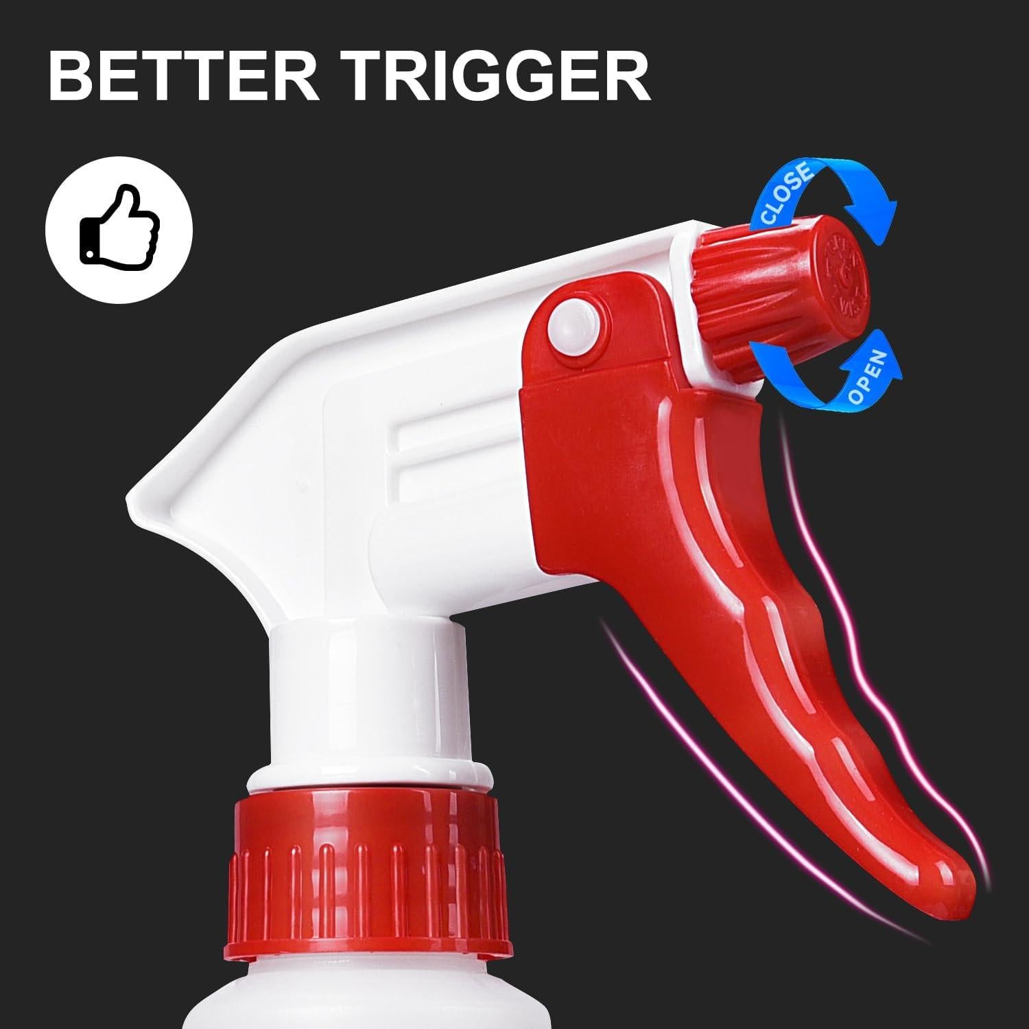 Botellas de Spray Uineko 500 ml (Paquete de 4) Ajustables