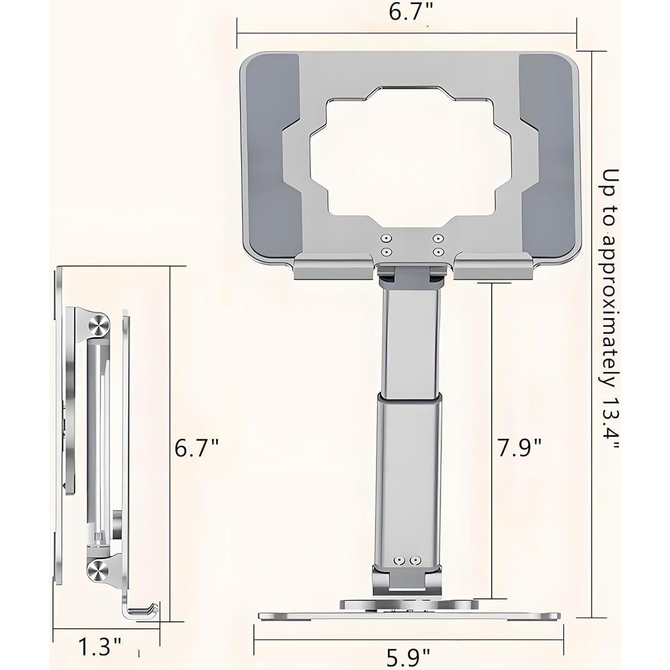 Soporte para Tableta Ajustable GuaziV 360° Plata Pulida