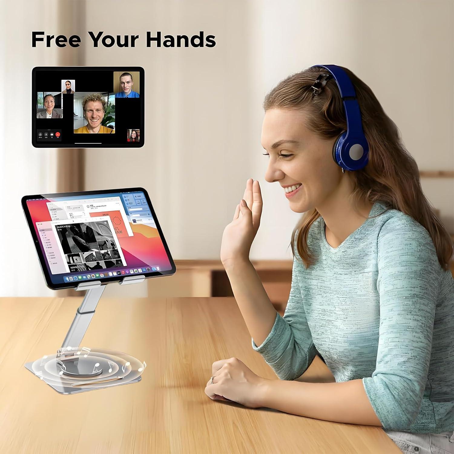 Soporte para Tableta Ajustable GuaziV 360° Plata Pulida