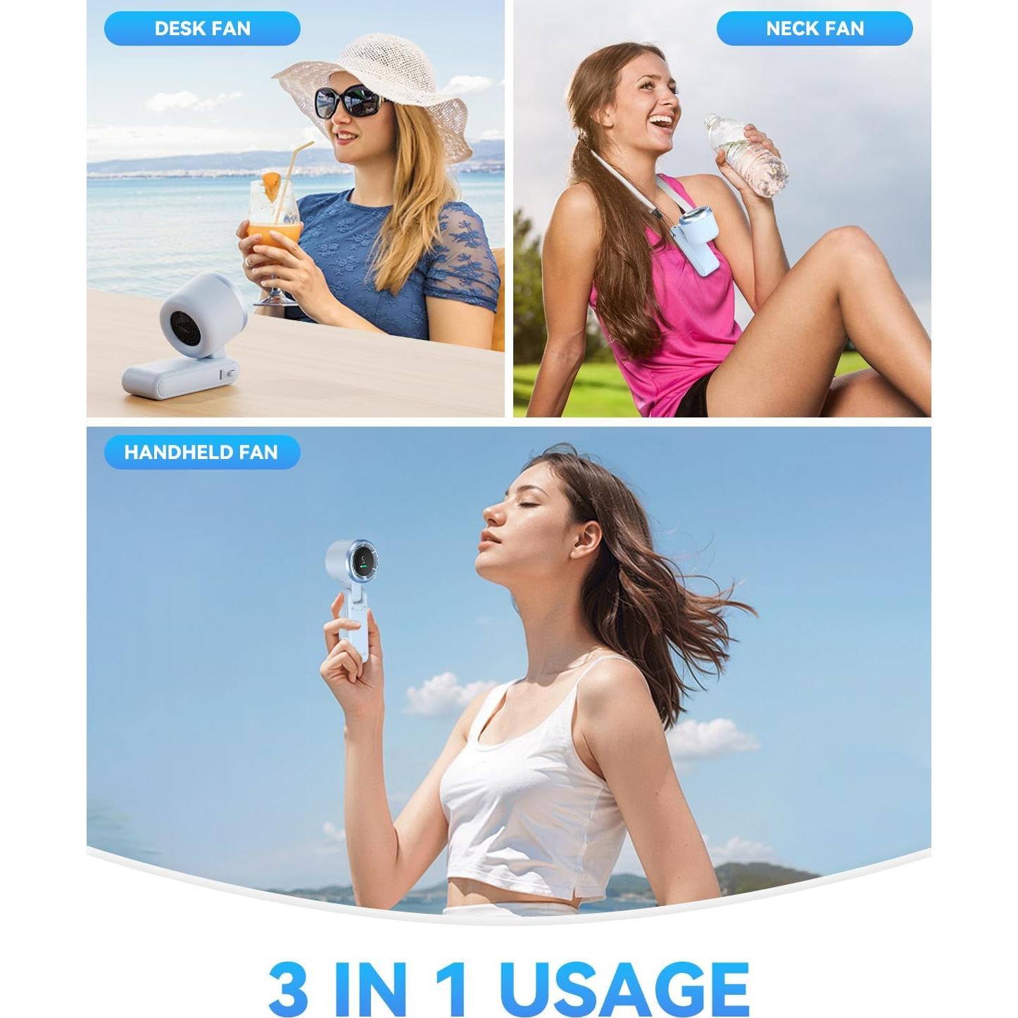 Ventilador Turbo Portátil PlayHot 5 Velocidades 0.22kg Azul