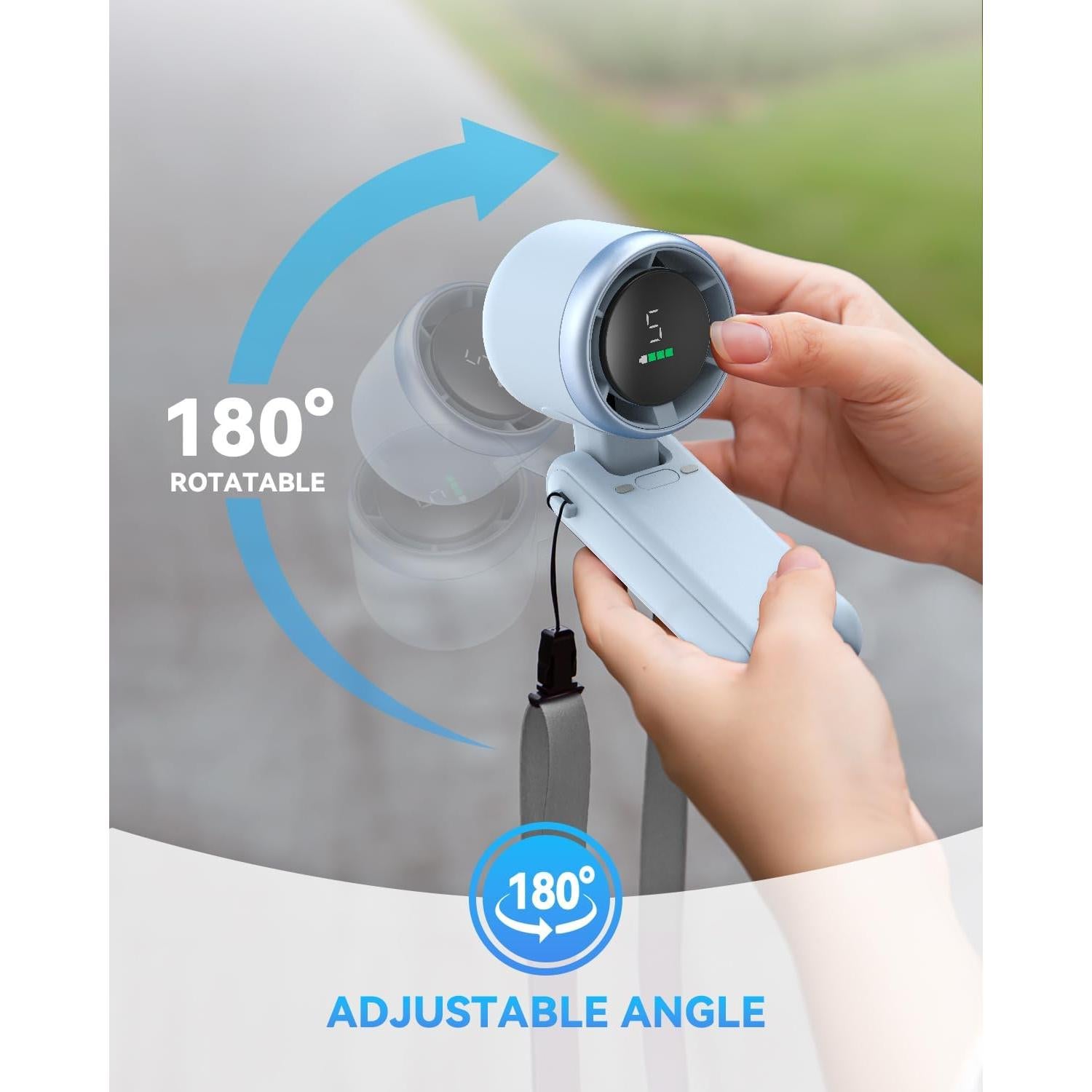 Ventilador Turbo Portátil PlayHot 5 Velocidades 0.22kg Azul