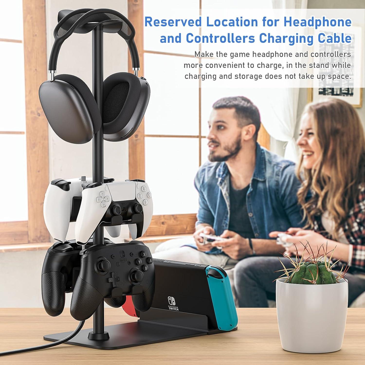 Soporte para Auriculares y Controladores MANMUVIMO - 1 Auricular + 4 Controladores