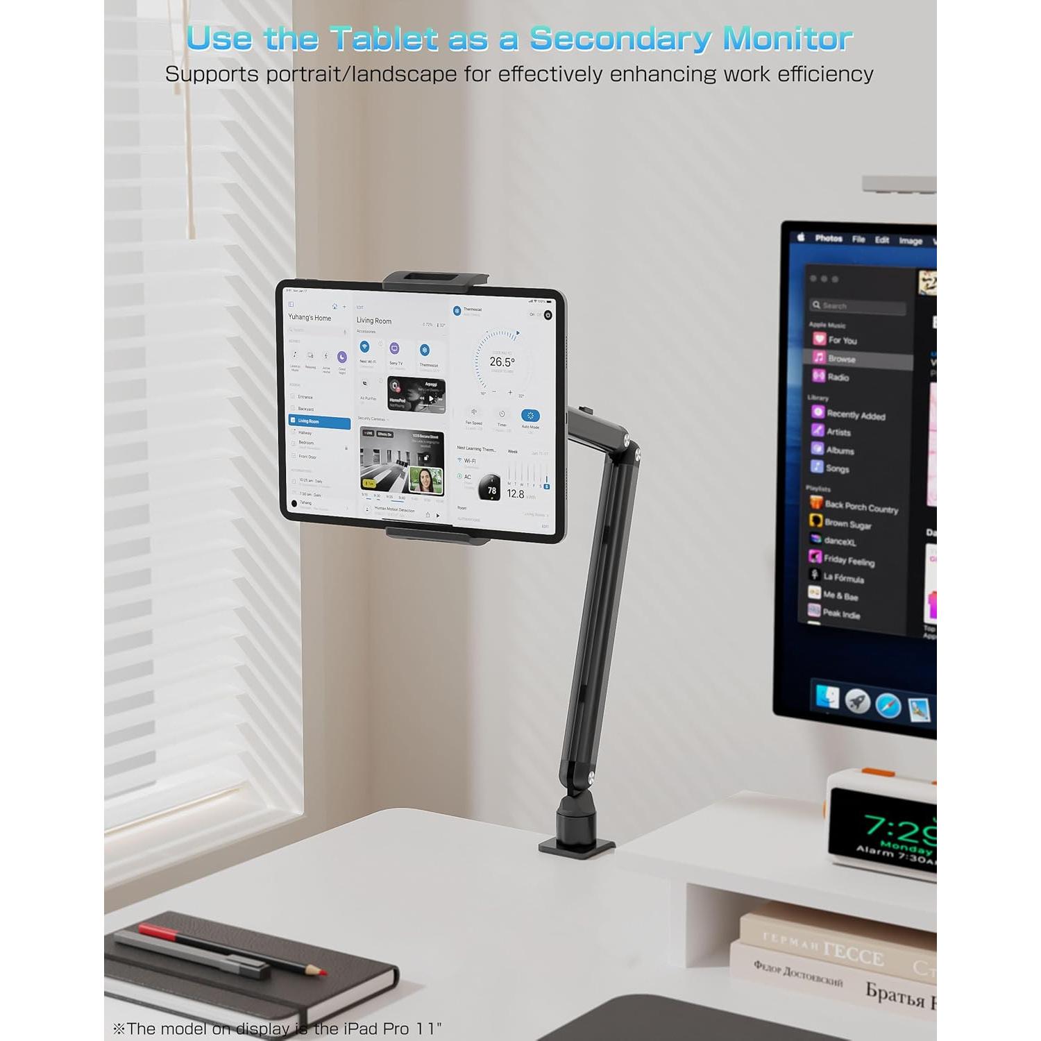 Soporte de brazo para tabletas y monitores KUUVAN 15.6"-17.3"