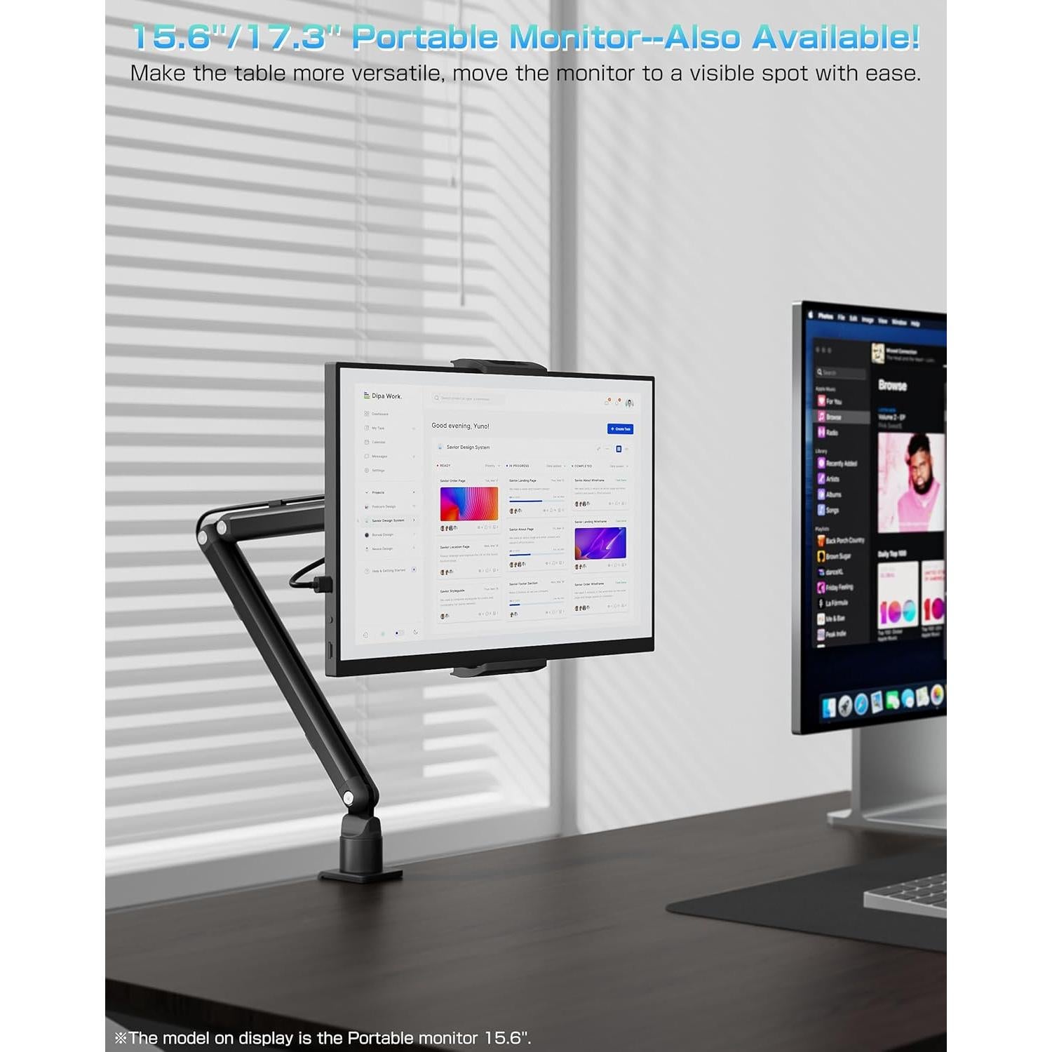 Soporte de brazo para tabletas y monitores KUUVAN 15.6"-17.3"