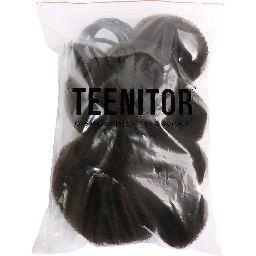 Conjunto Hacer Moño Donut Teenitor - 7 Piezas, Marrón Oscuro