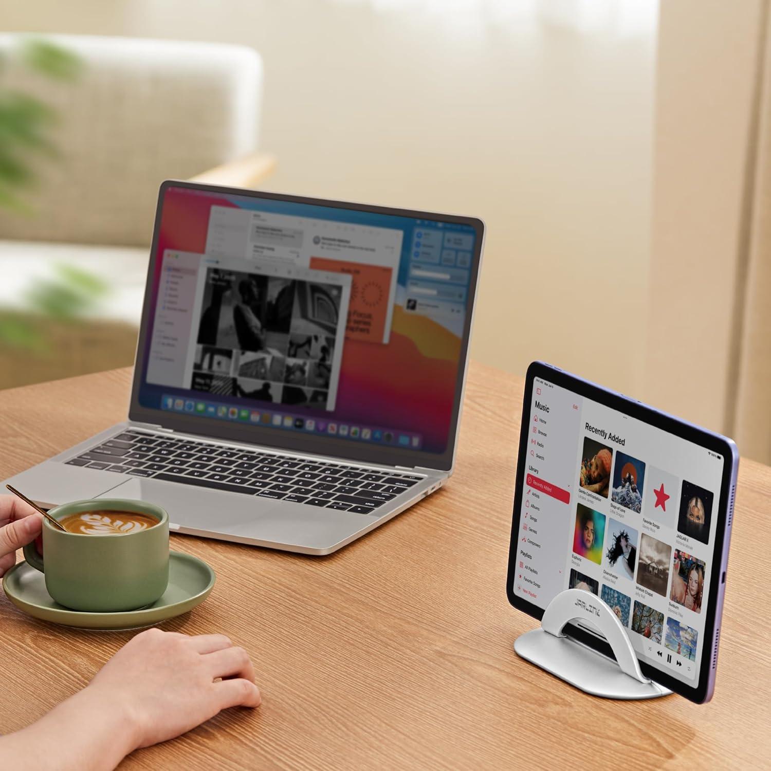 Soporte Vertical para Laptop JARLINK Ajustable Aluminio Plata