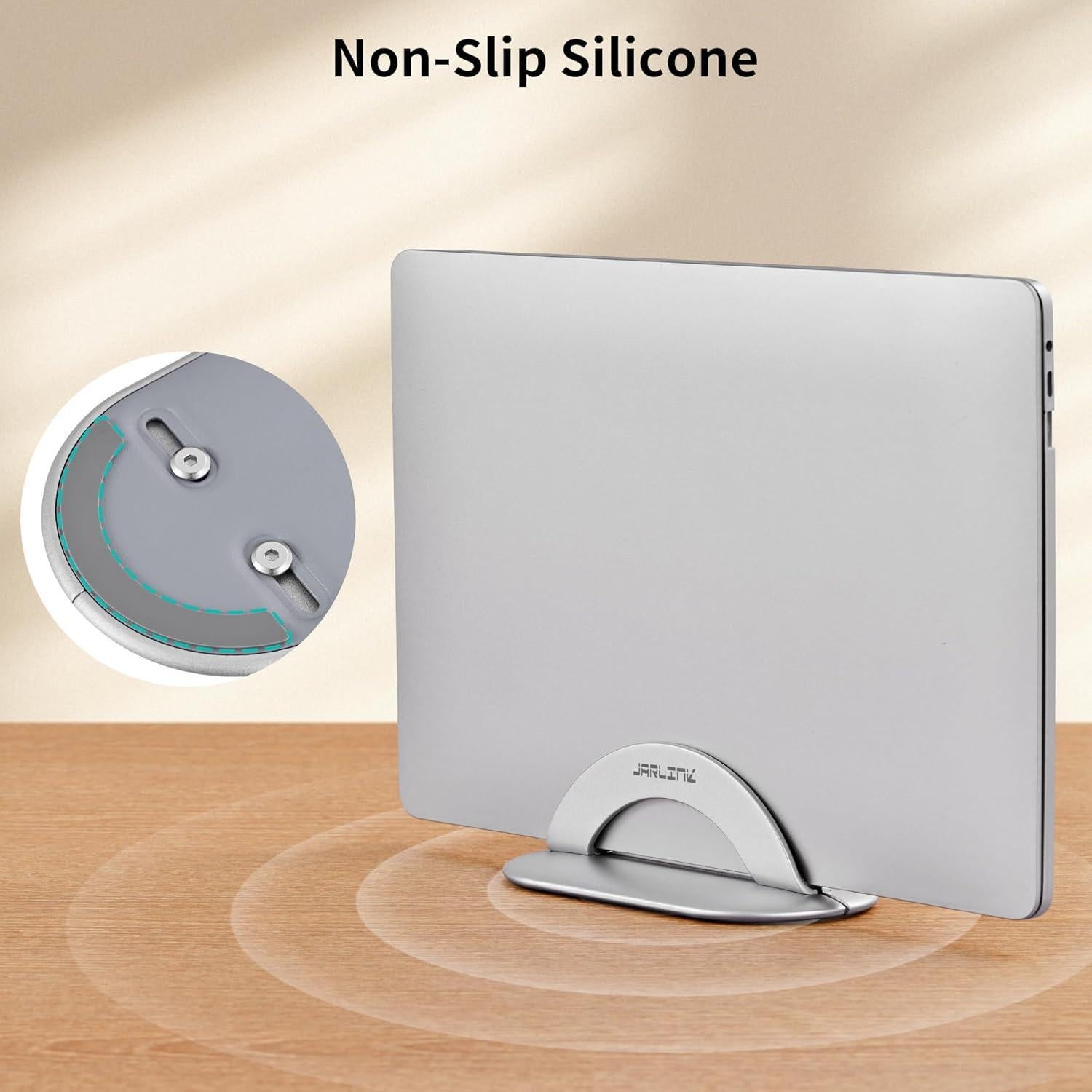 Soporte Vertical para Laptop JARLINK Ajustable Aluminio Plata