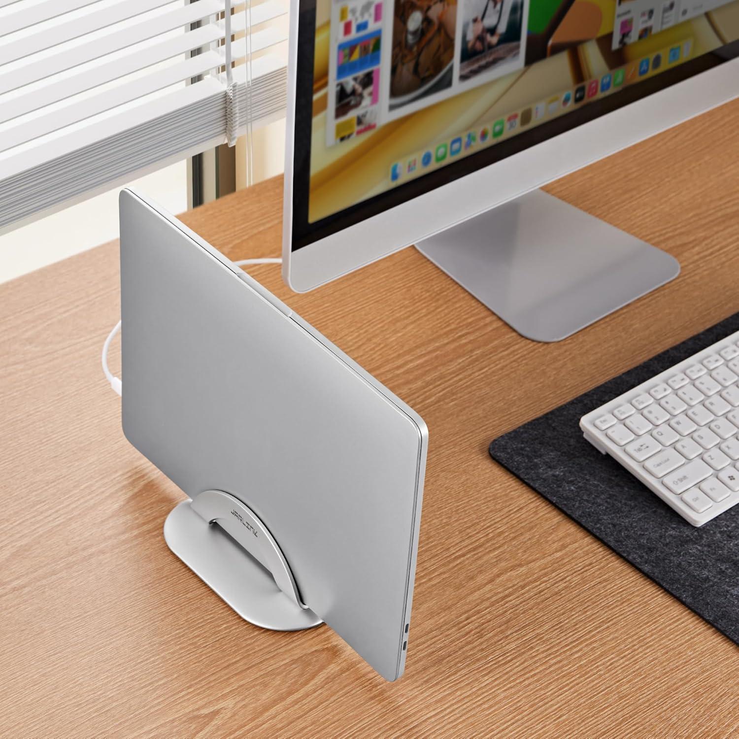 Soporte Vertical para Laptop JARLINK Ajustable Aluminio Plata