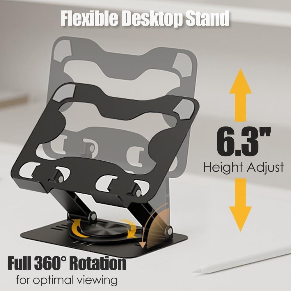 Soporte para Tableta ProElife Ajustable 360° Metal Negro 7-13"