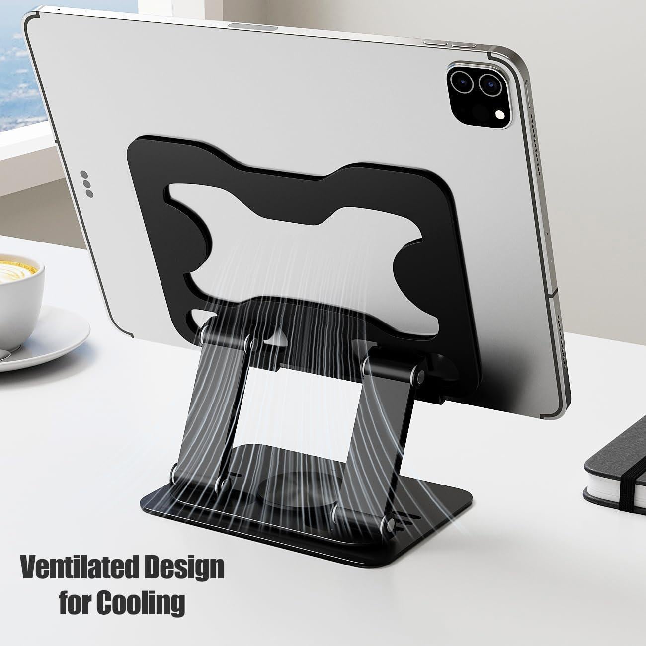 Soporte para Tableta ProElife Ajustable 360° Metal Negro 7-13"