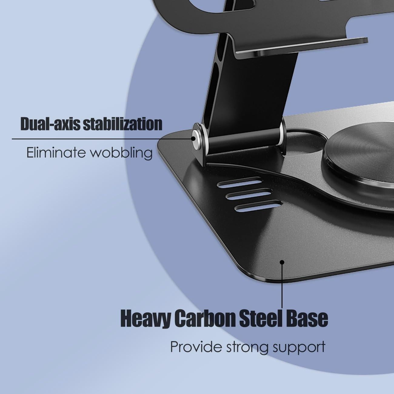 Soporte para Tableta ProElife Ajustable 360° Metal Negro 7-13"