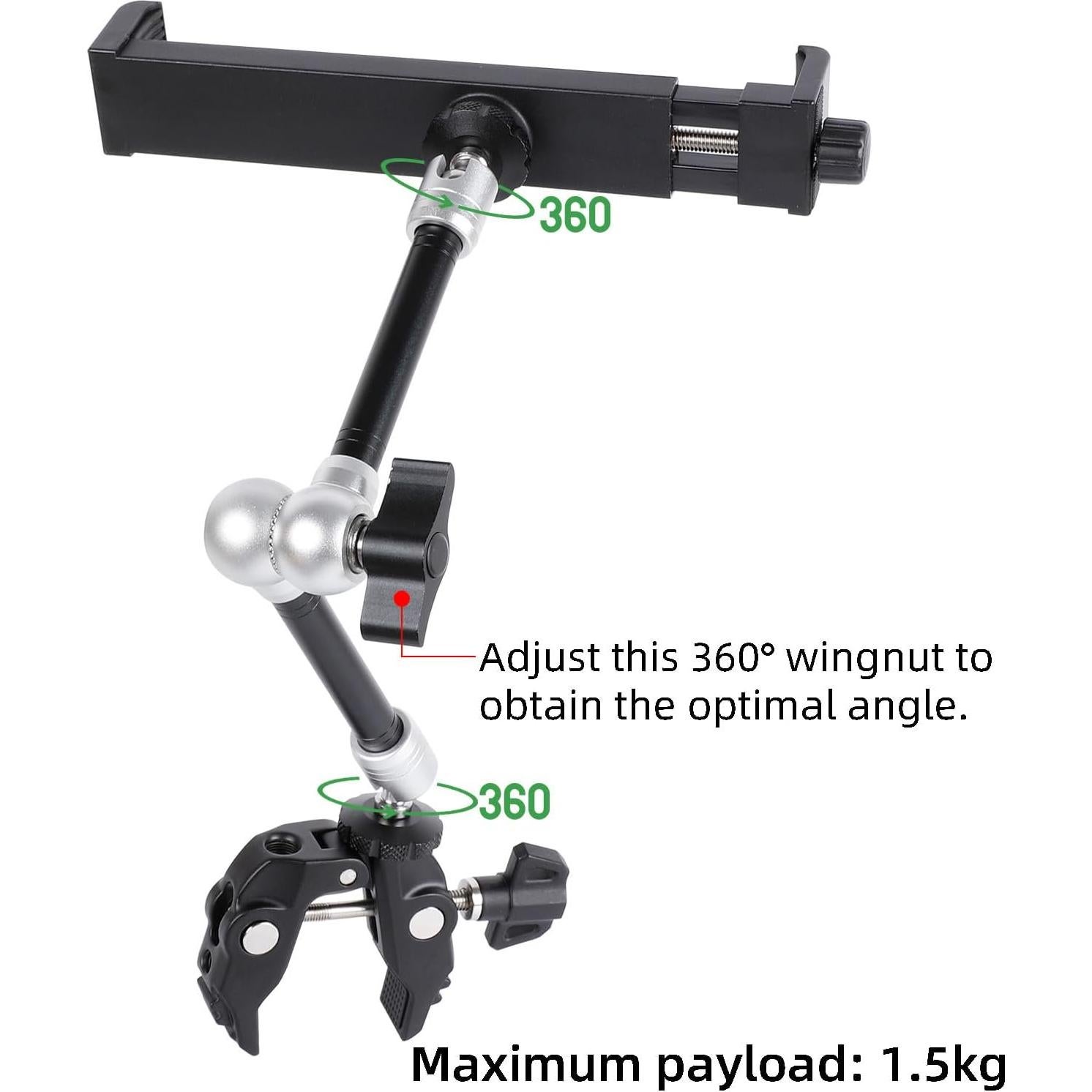 Soporte para Tablet FPN TM-06 con Brazo Mágico y Abrazadera