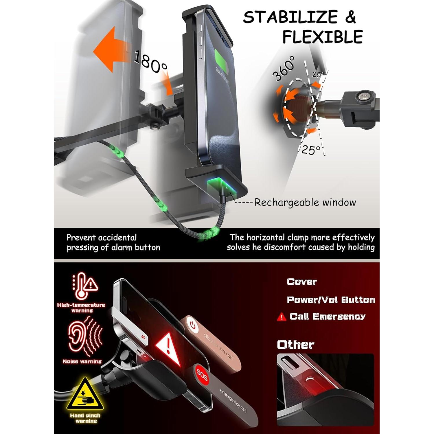 Soporte Plegable para Tableta CACENCAN Negro 4.5-13.5" Ajustable