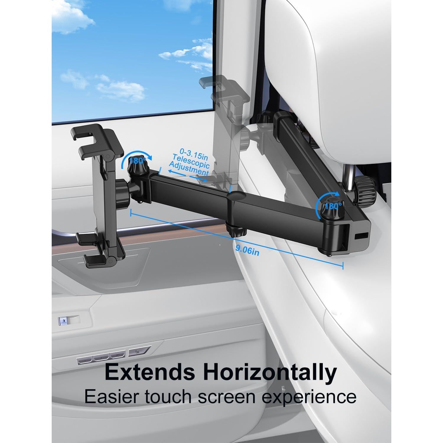 Soporte de Tableta PLDHPRO para Reposacabezas de Coche 5.1-15.6"