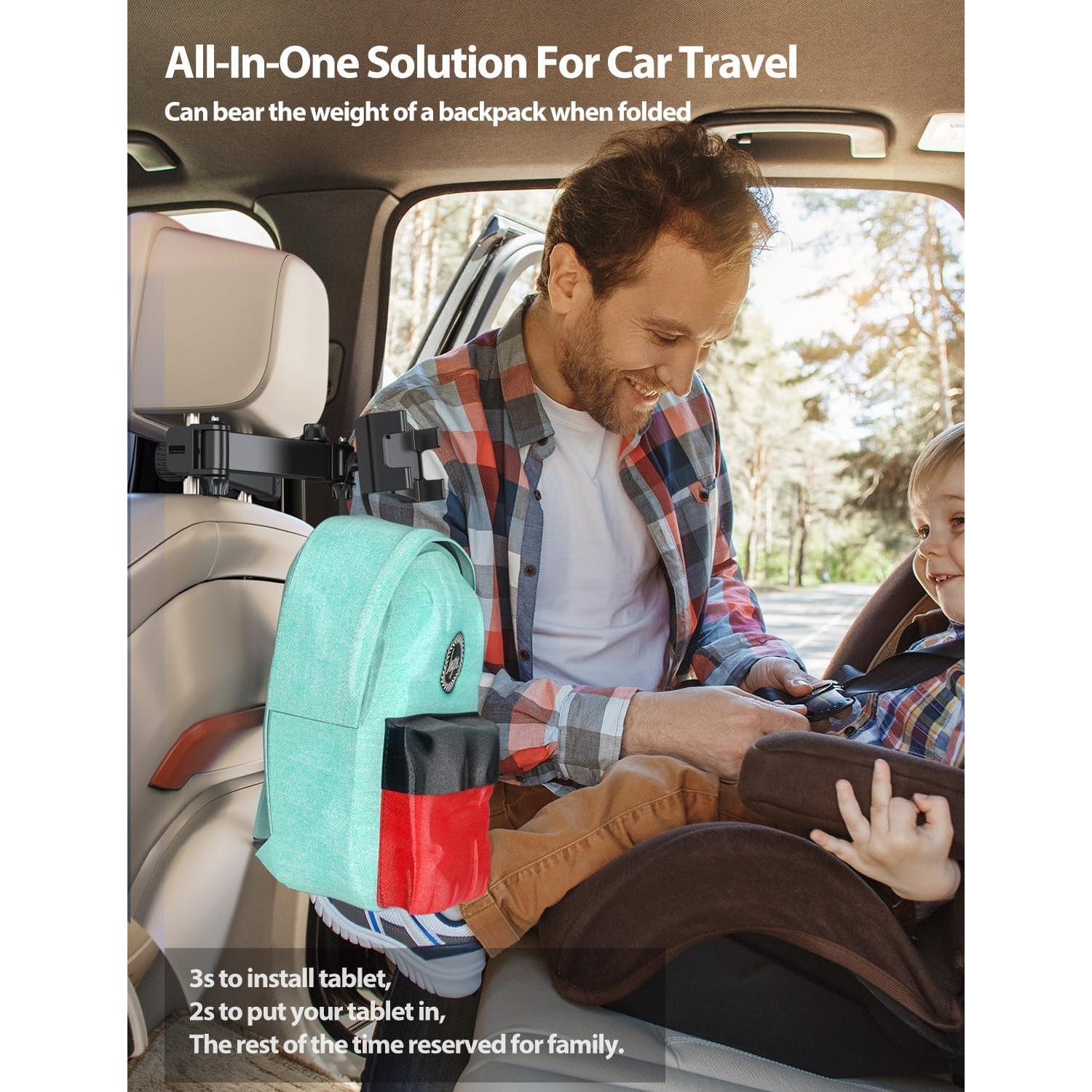 Soporte de Tableta PLDHPRO para Reposacabezas de Coche 5.1-15.6"