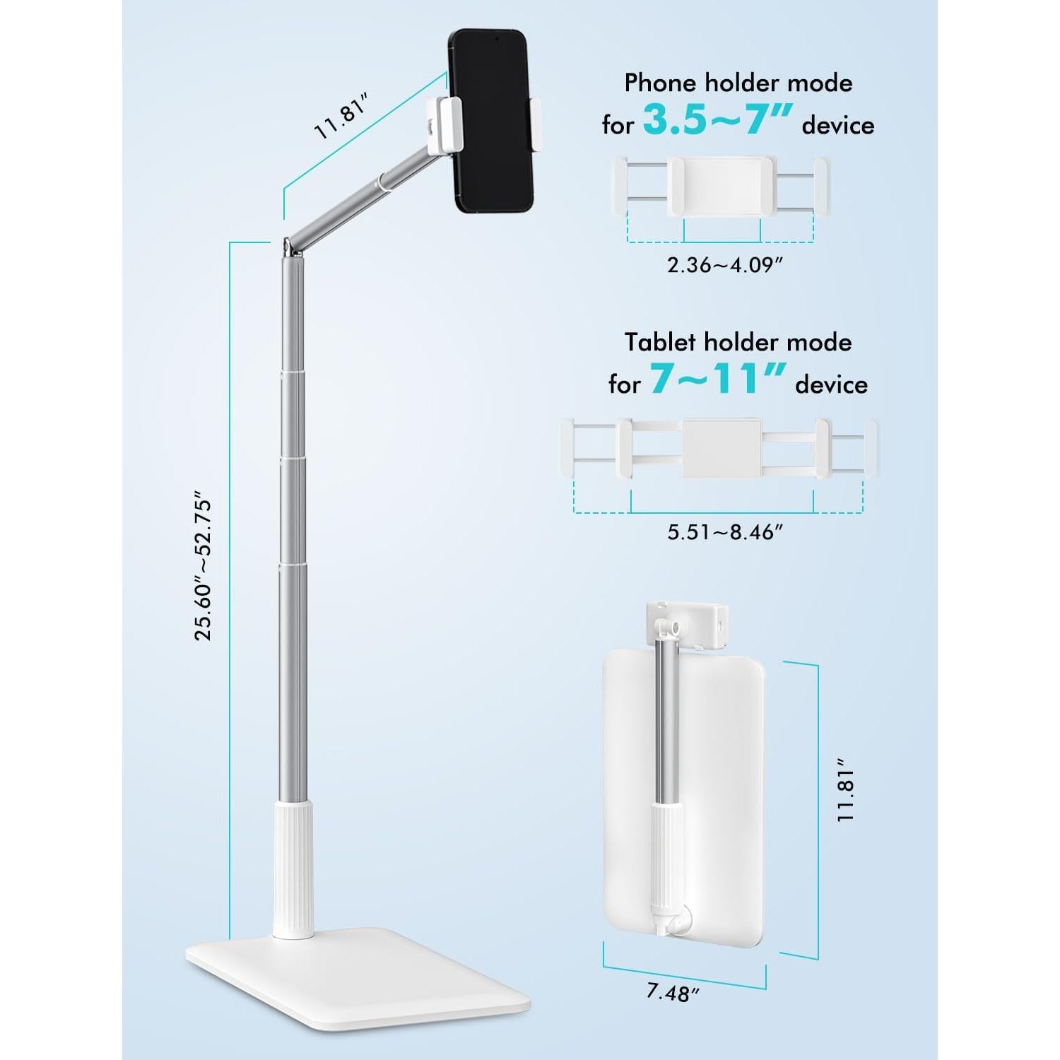 Soporte de Piso Viozon para Tableta y Teléfono Ajustable 360°