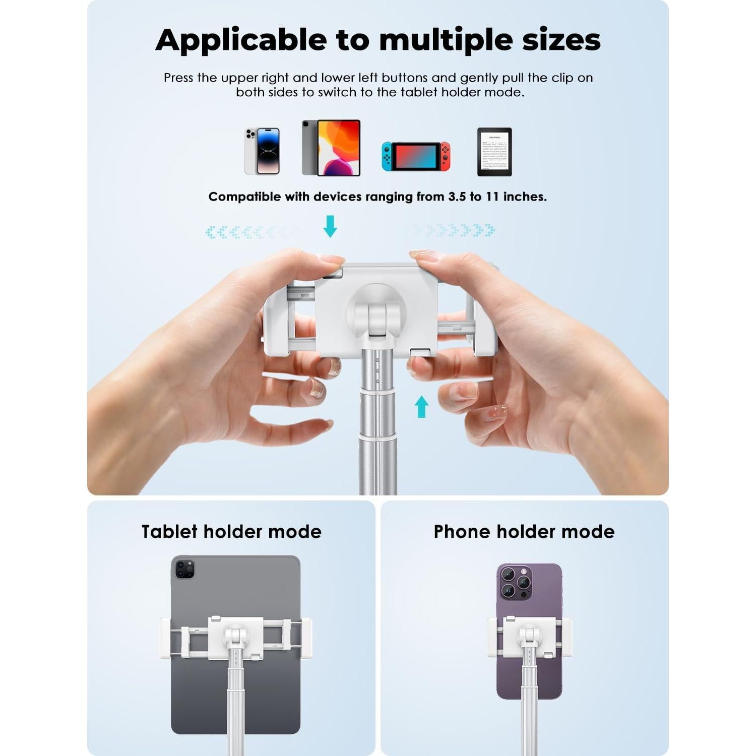 Soporte de Piso Viozon para Tableta y Teléfono Ajustable 360°