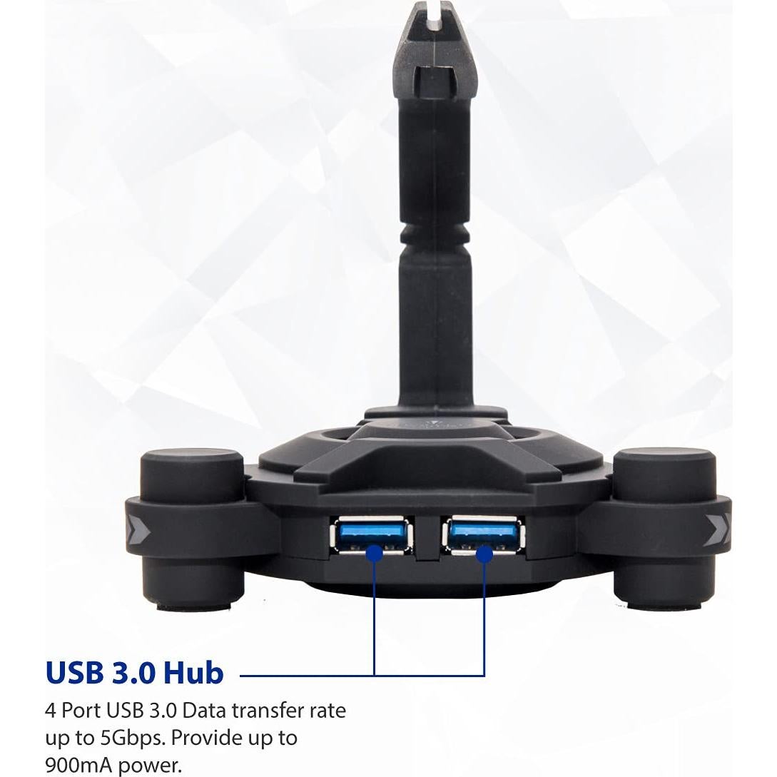 Soporte para Ratón Gaming Narfi con Hub USB 3.0 y LED Azul