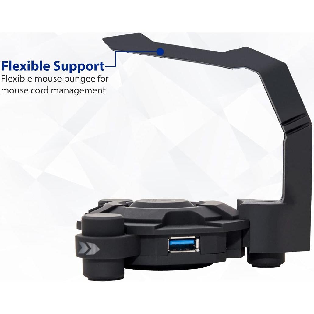 Soporte para Ratón Gaming Narfi con Hub USB 3.0 y LED Azul