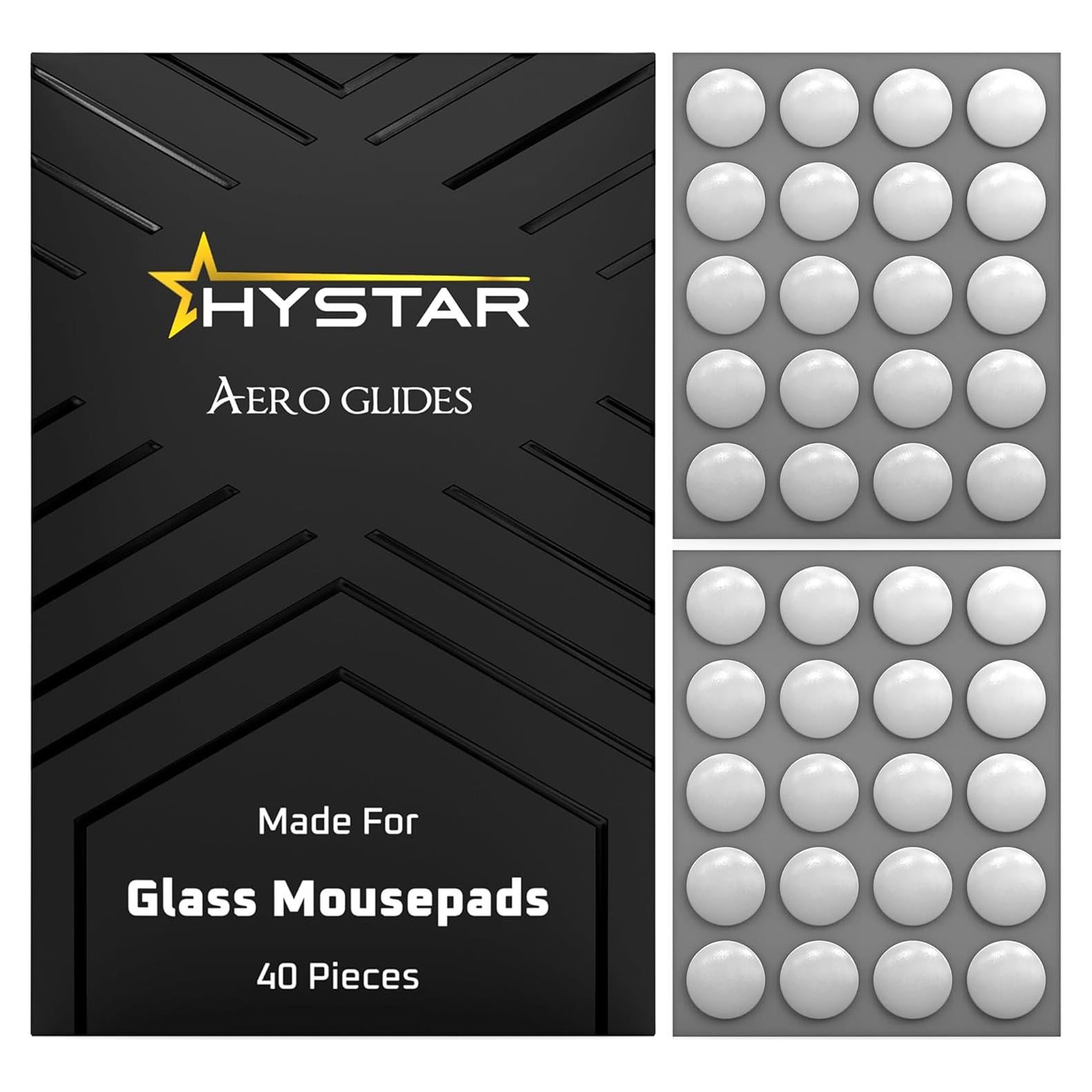 Patines para Ratón Hystar Aero Glides 40 Puntos PTFE Vidrio