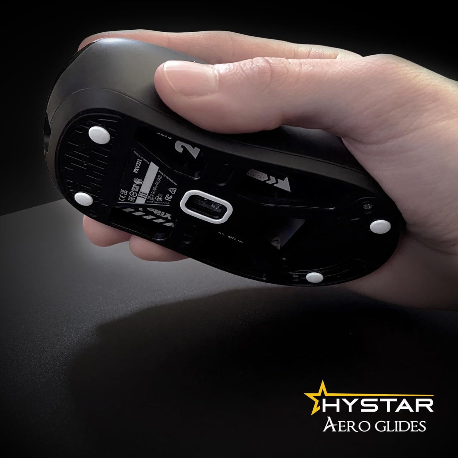 Patines para Ratón Hystar Aero Glides 40 Puntos PTFE Vidrio