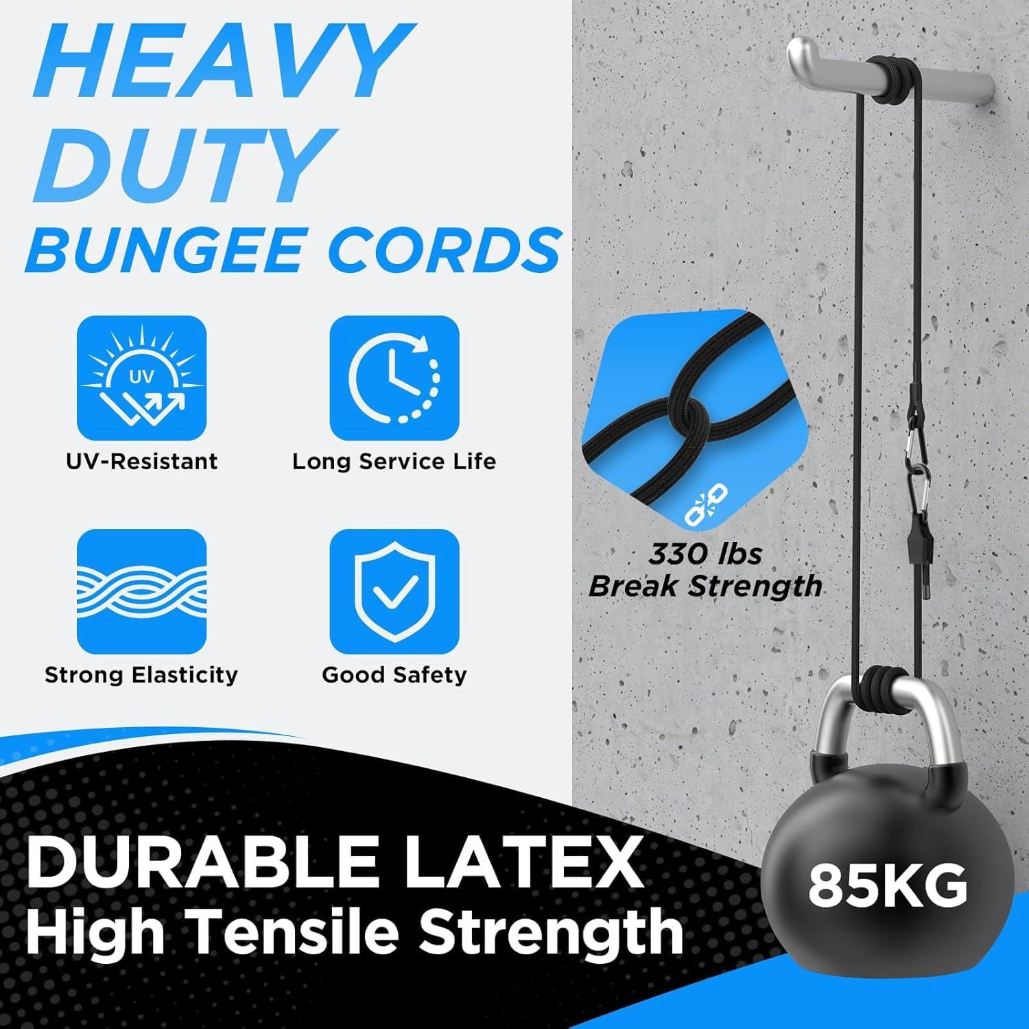 Cuerdas elásticas ajustables SDTC Tech 30 cm, paquete de 4