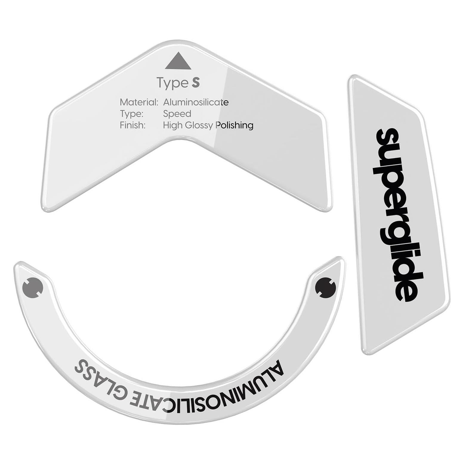 Patines de Ratón de Vidrio Superglide Type-S para Logitech G502 X - Blanco