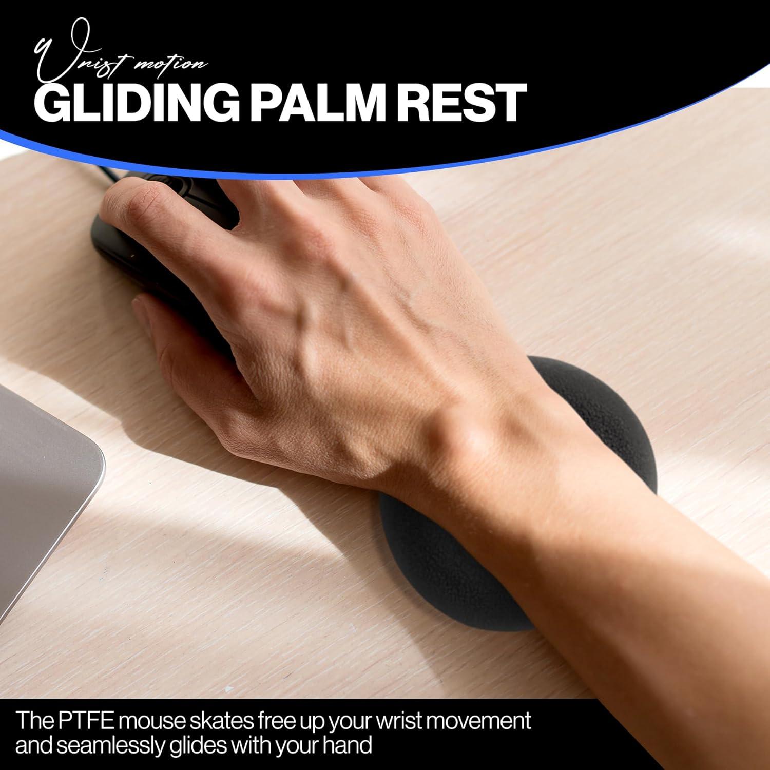 Reposa Palmas Ergonómico KOVEHN Comfy Glide Gris Ceniza