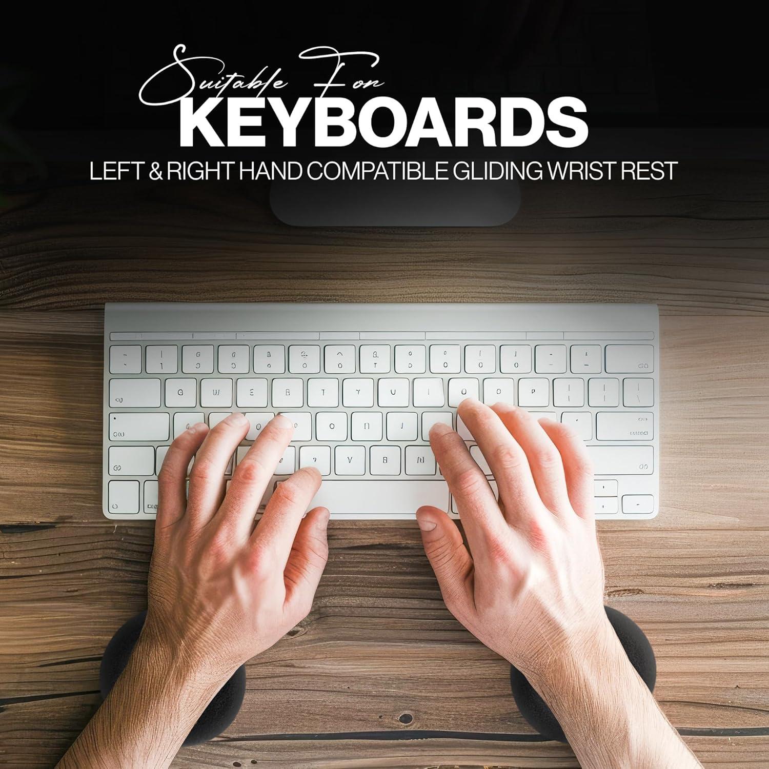 Reposa Palmas Ergonómico KOVEHN Comfy Glide Gris Ceniza