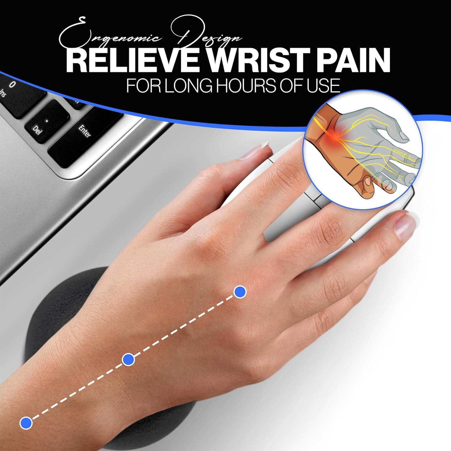 Reposa Palmas Ergonómico KOVEHN Comfy Glide Gris Ceniza