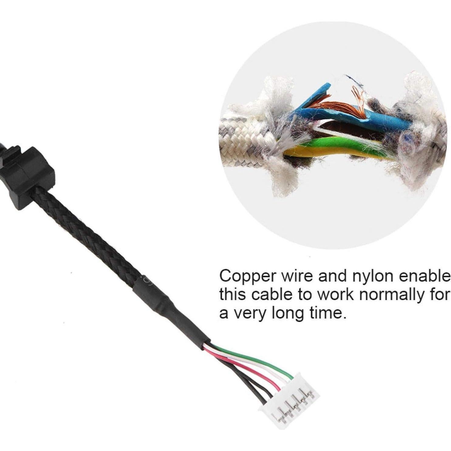 Cable USB para Ratón ASHATA Richer-R 2m Trenzado Negro