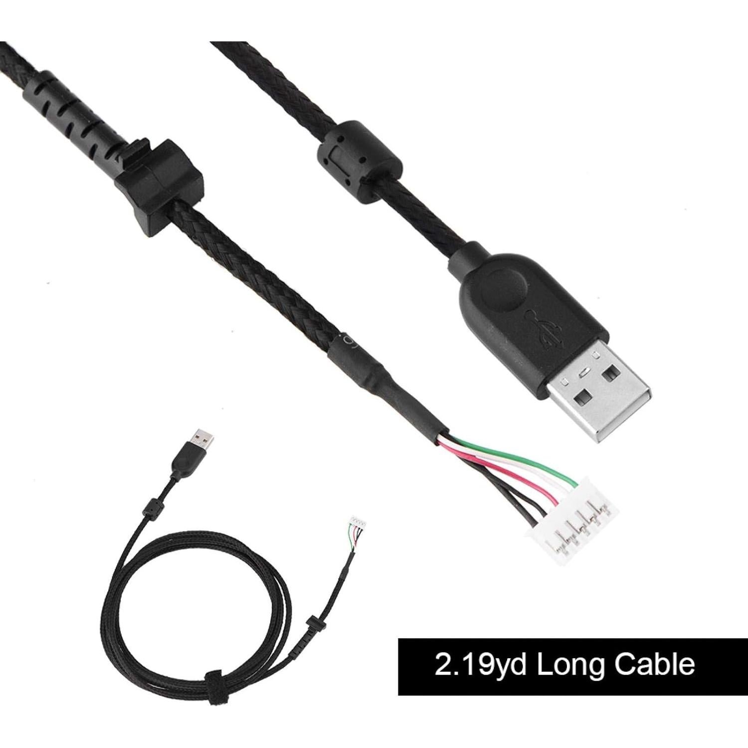 Cable USB para Ratón ASHATA Richer-R 2m Trenzado Negro