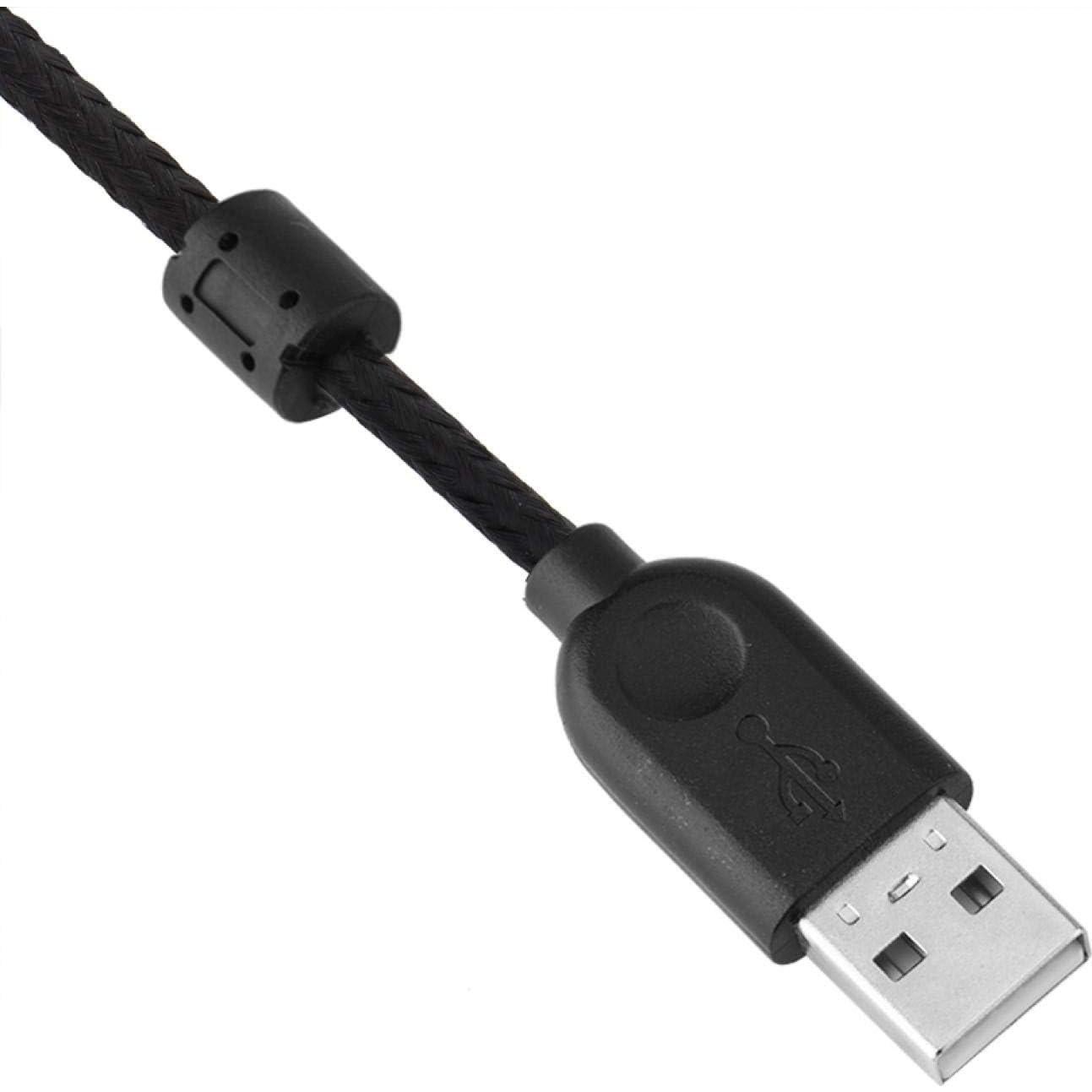 Cable USB para Ratón ASHATA Richer-R 2m Trenzado Negro