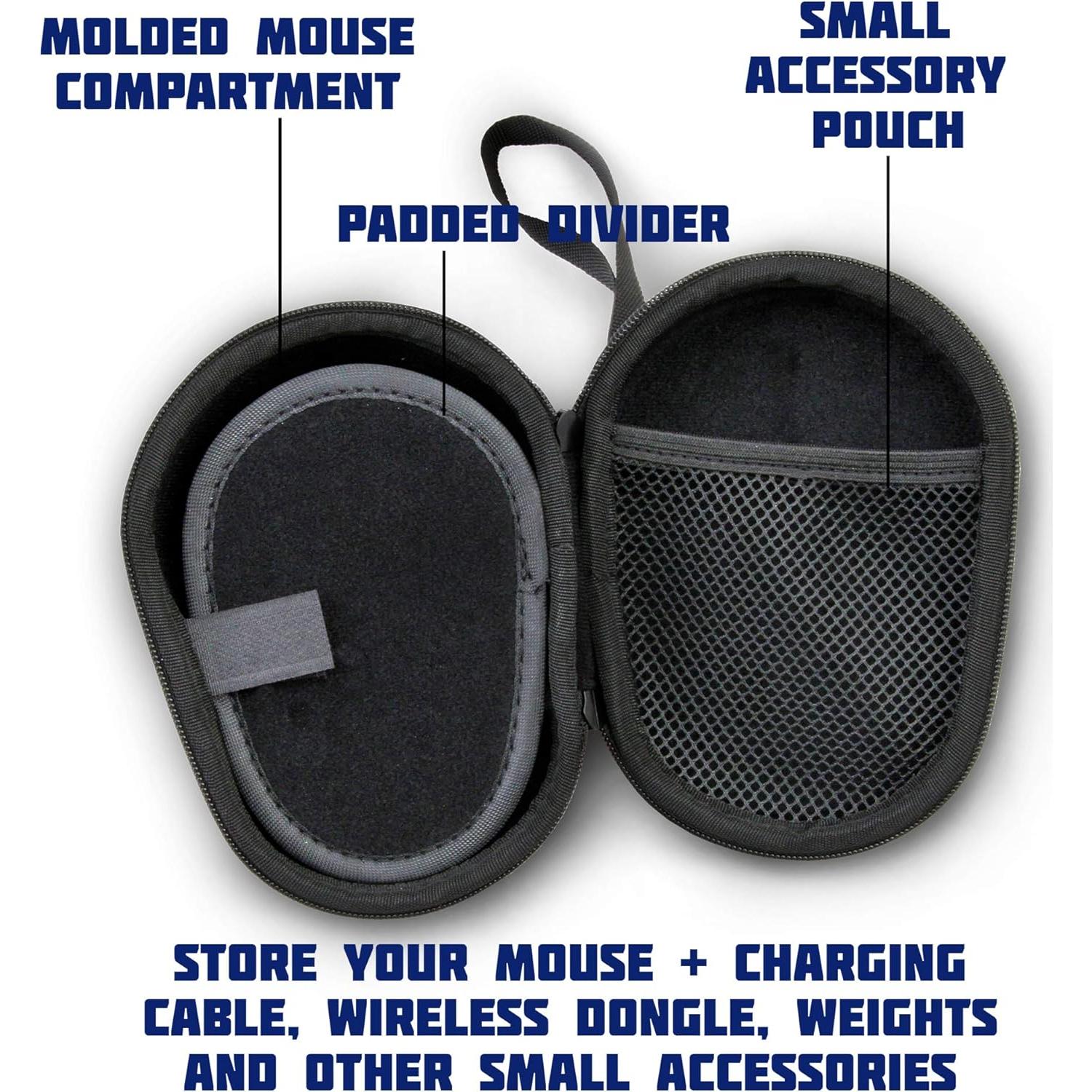 Funda para Ratón de Juego CASEMATIX EVA Azul - Compatible con Logitech, Razer, Corsair