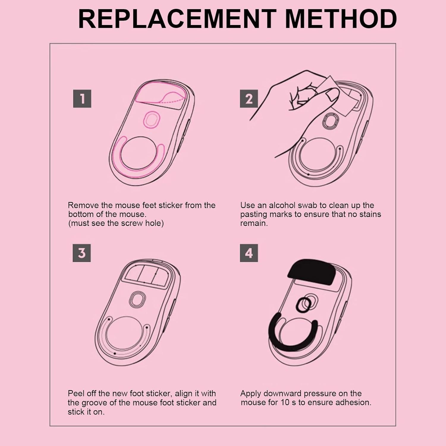 Patas Deslizadoras Hyekit para Logitech G Pro X Superlight Vidrio Templado