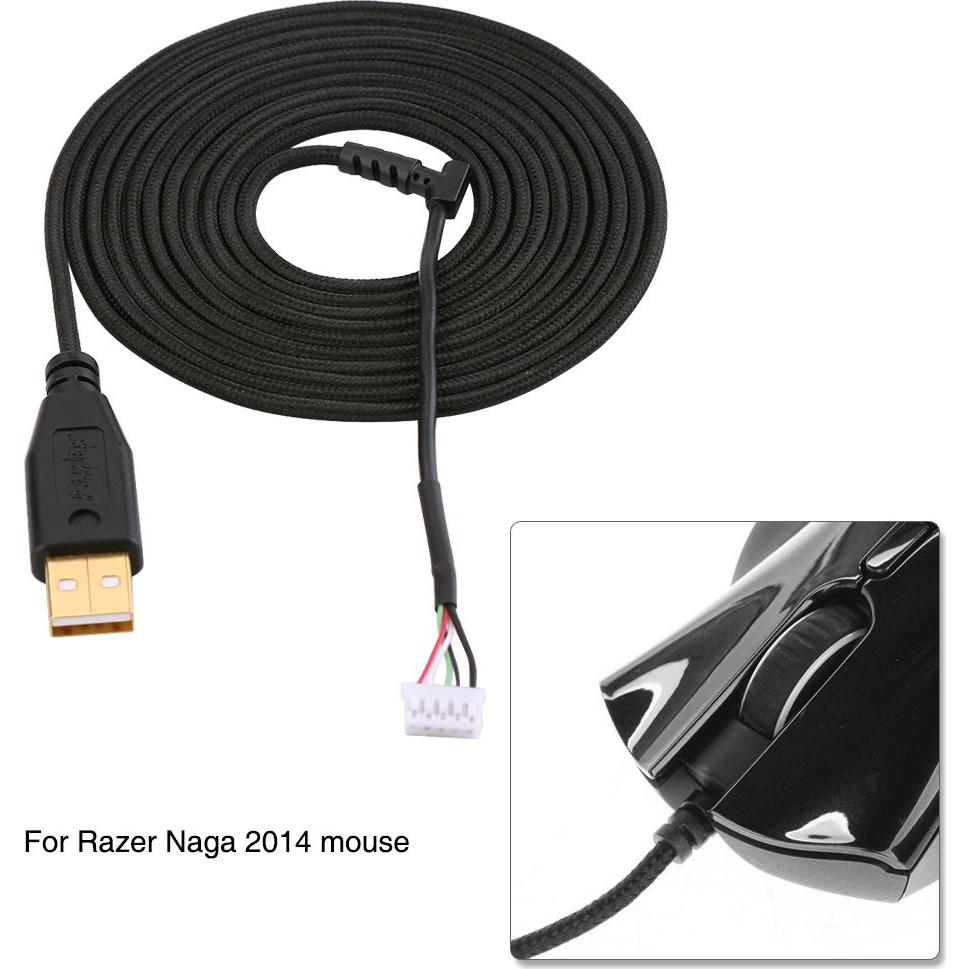 Cable USB Reemplazo para Mouse Razer Naga 2014 - 2.2m Negro