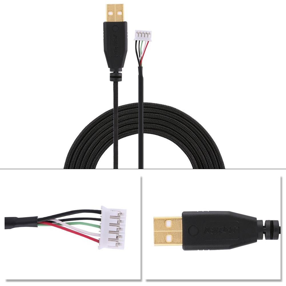Cable USB Reemplazo para Mouse Razer Naga 2014 - 2.2m Negro