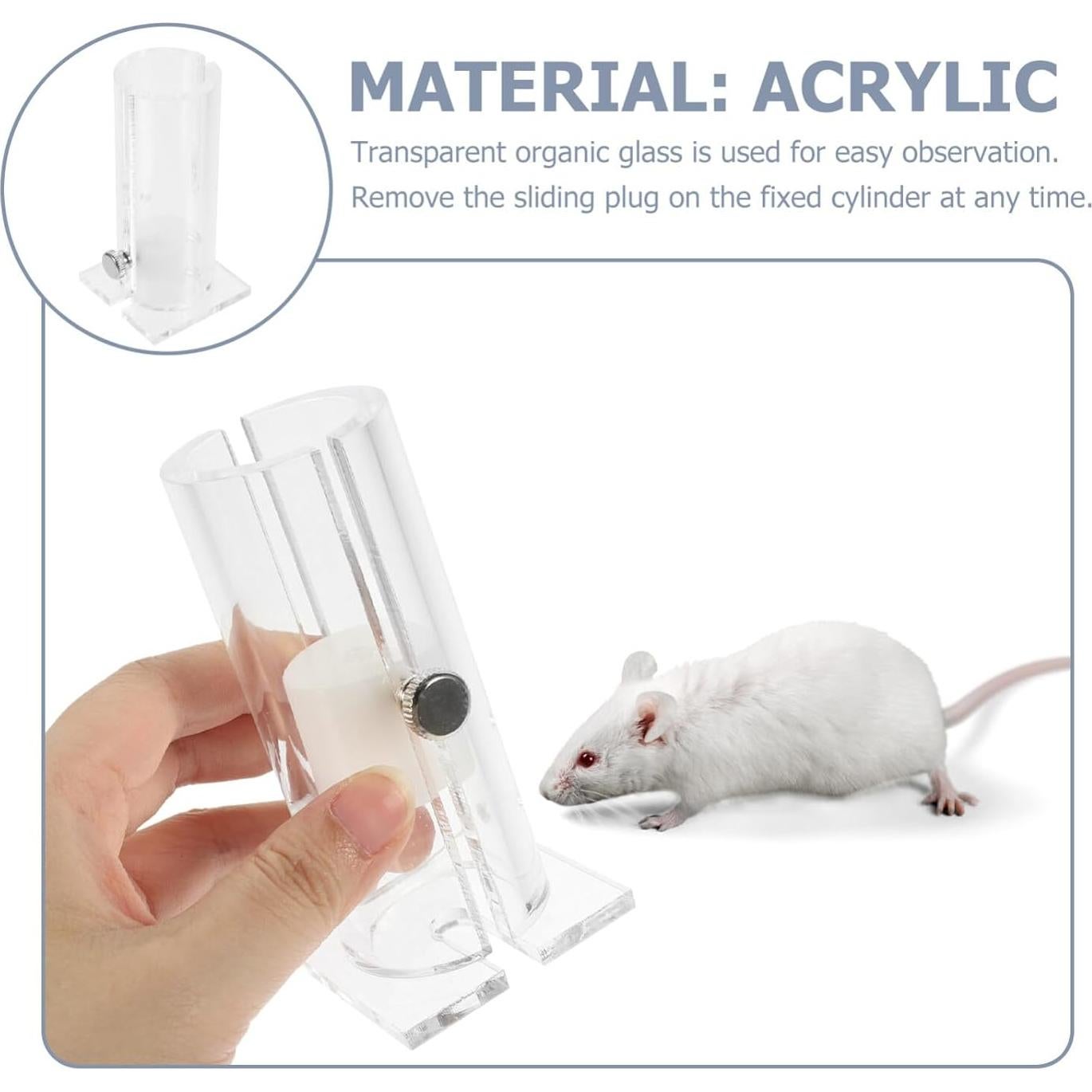 Soporte Fijo para Ratones ULTECHNOVO de Vidrio Orgánico 11cm