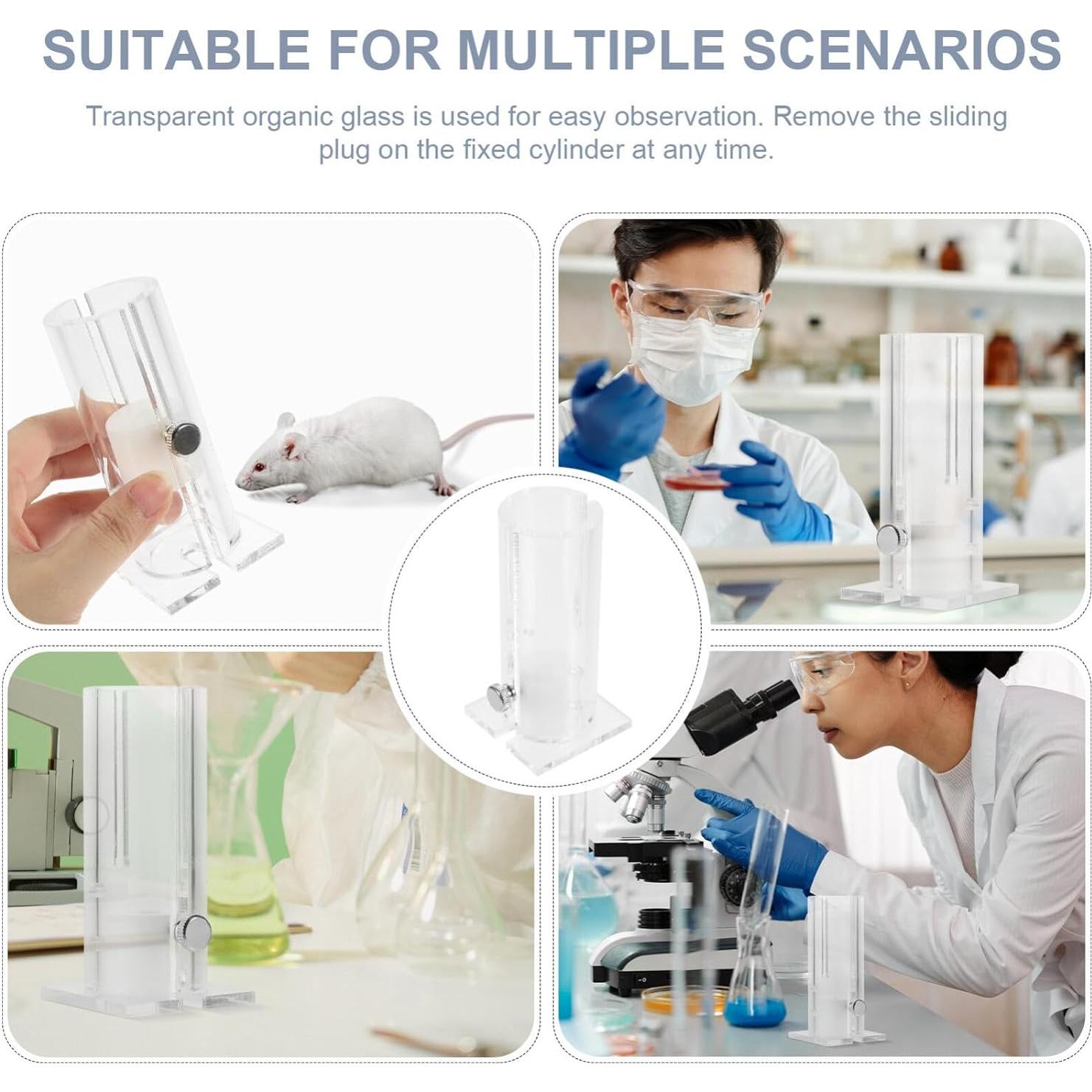 Soporte Fijo para Ratones ULTECHNOVO de Vidrio Orgánico 11cm