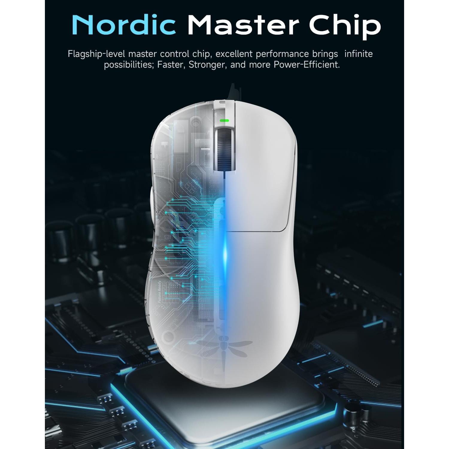 Ratón Gaming Inalámbrico VGN F1 Pro - 49g, 26K DPI, 6 Botones