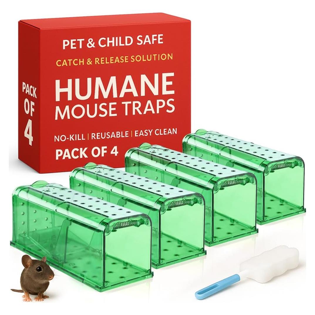 Trampas Humanitarias para Ratones Teal Elite - Paquete de 4