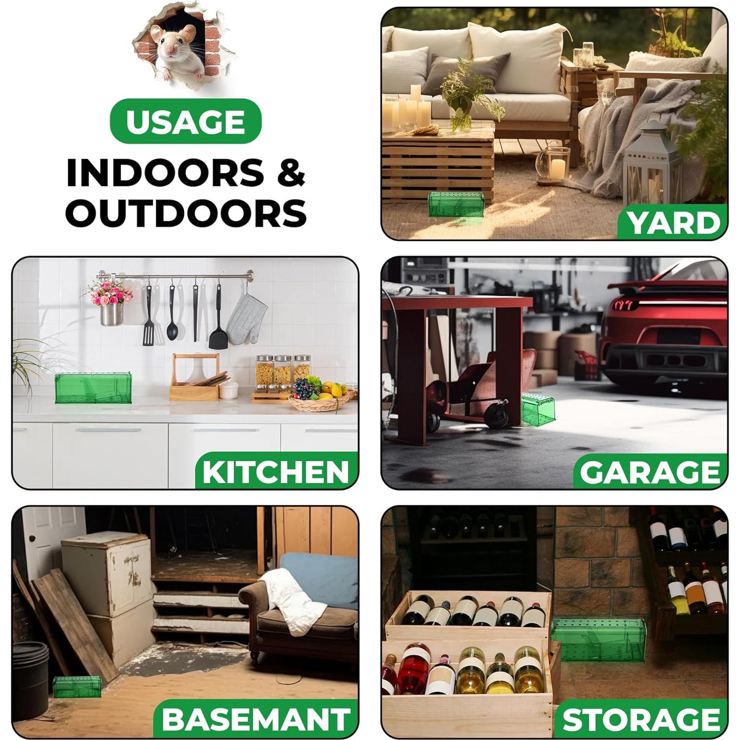 Trampas Humanitarias para Ratones Teal Elite - Paquete de 4