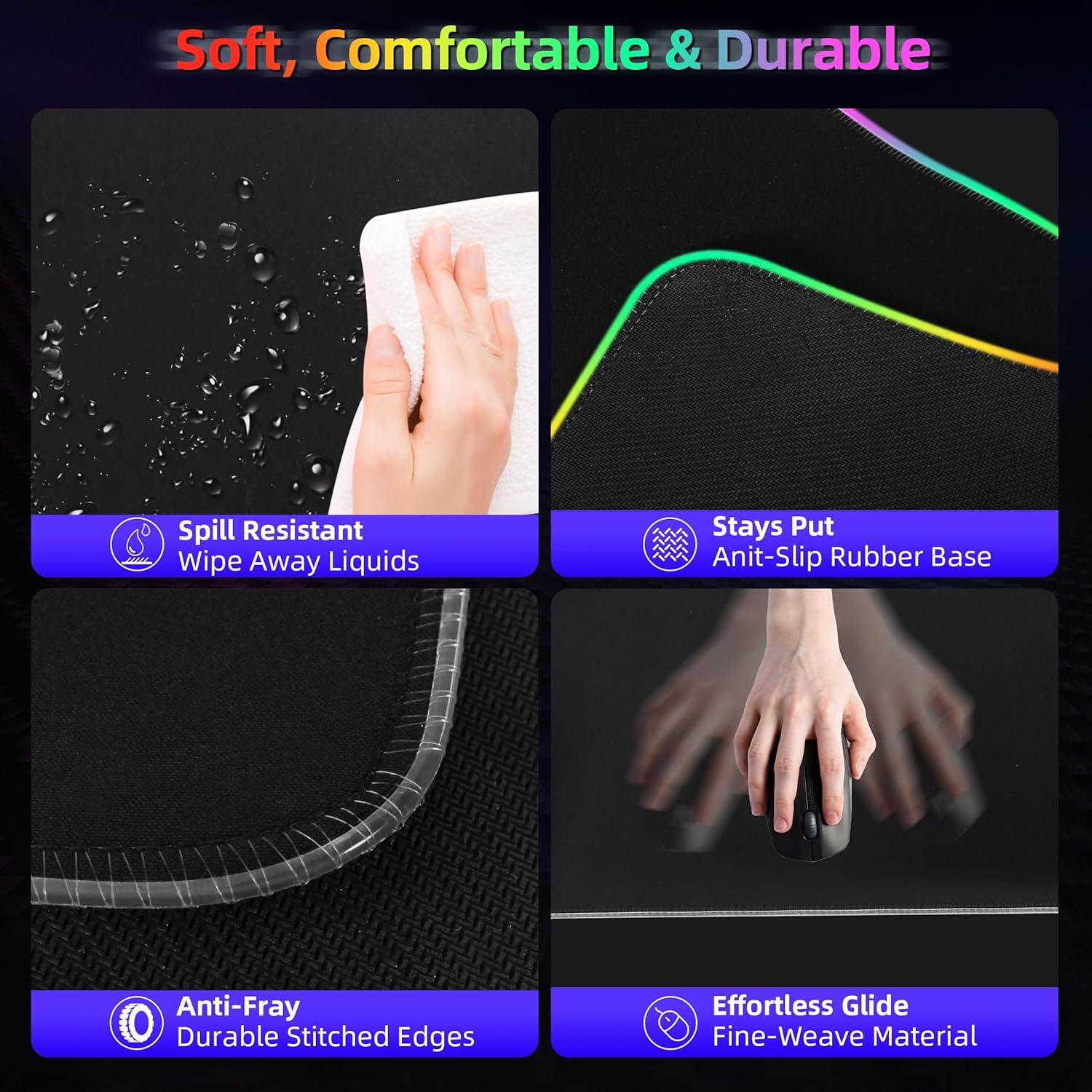 Alfombrilla de Ratón Inalámbrica RGB 80x30cm Cargador Futuro