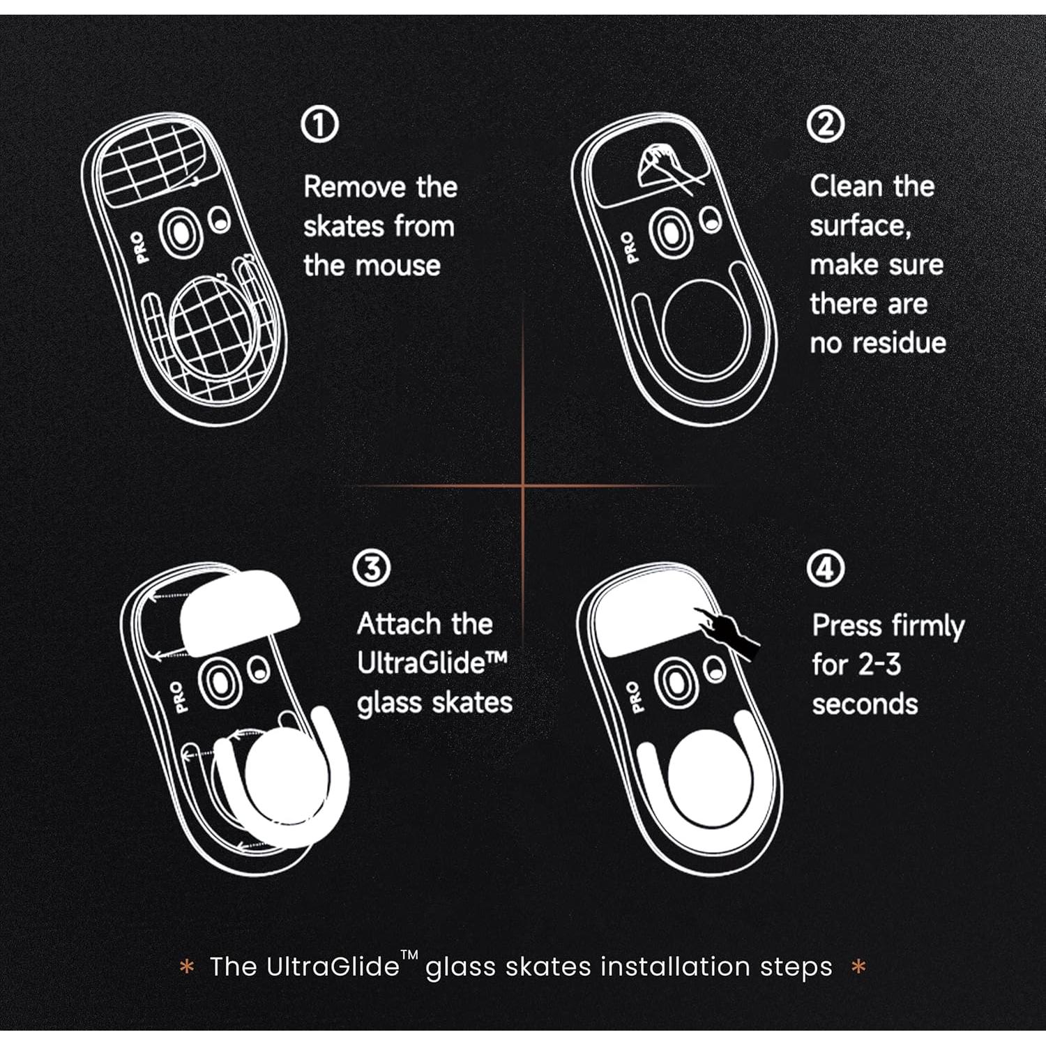 PWNAGE Patines de Vidrio para Ratón G PRO X 2 Superlight