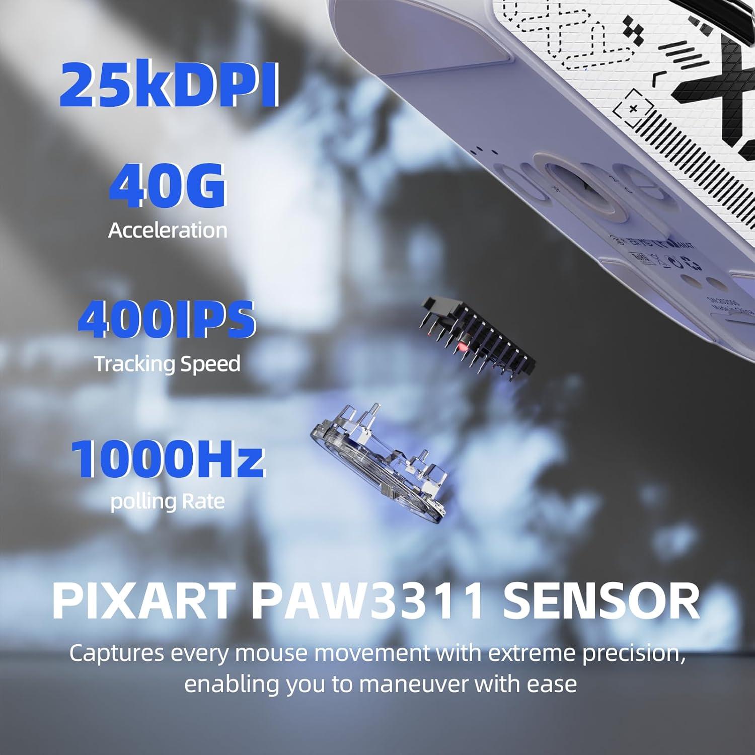 Ratón Gaming Inalámbrico Attack Shark G3 PRO RGB 25K DPI