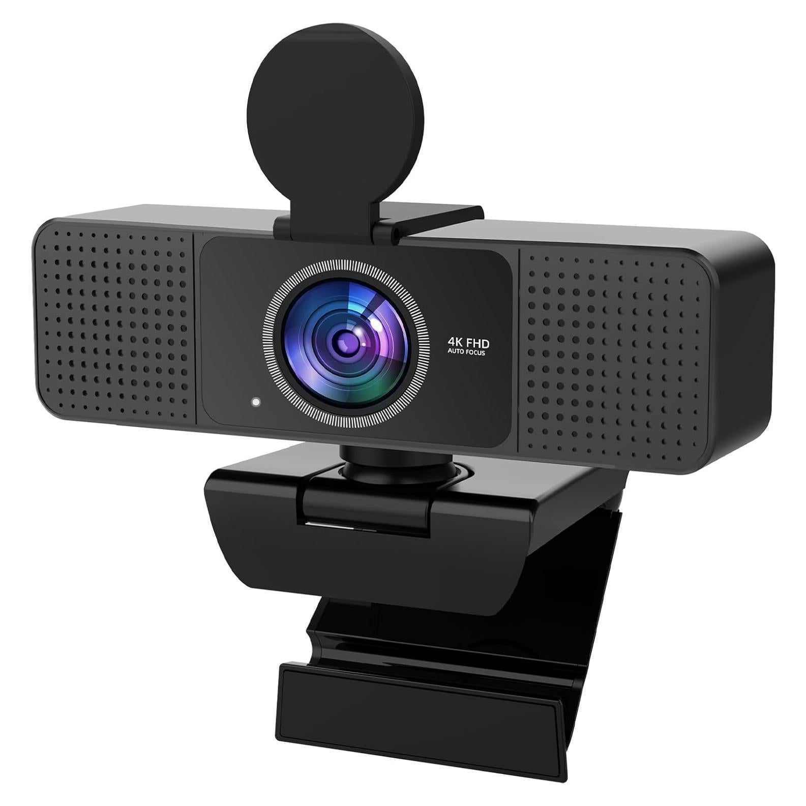 Cámara Web 4K PEATOP con Micrófono y Tapa de Privacidad